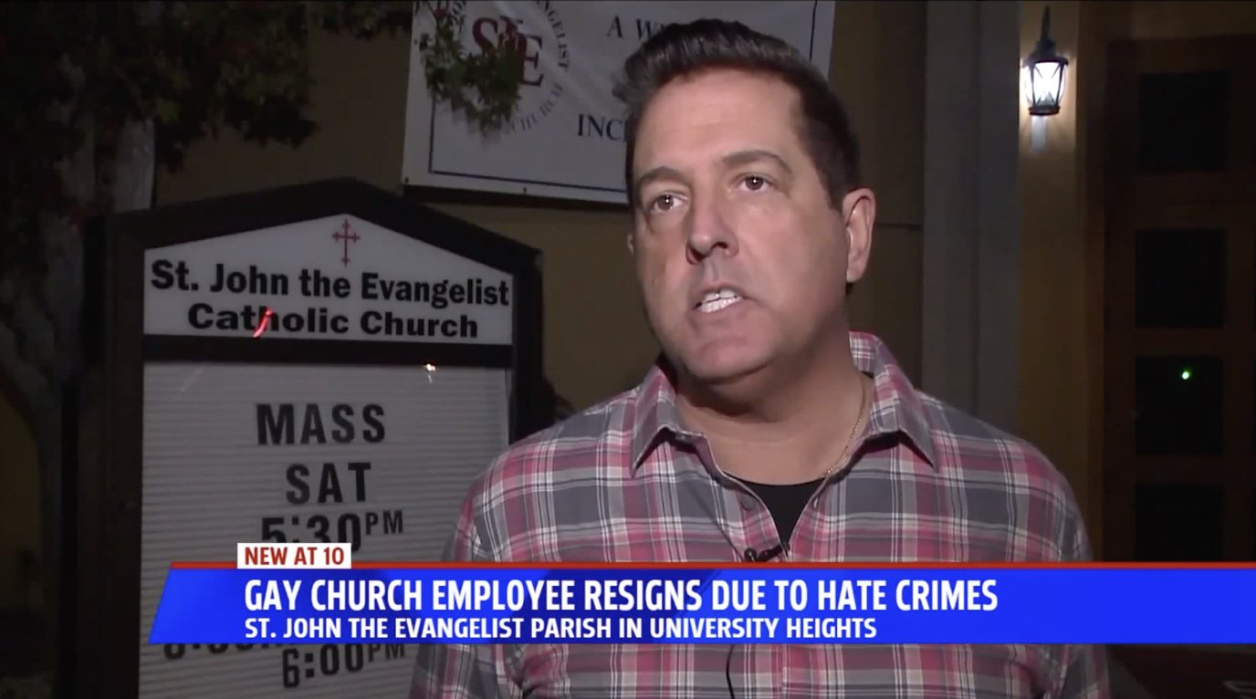 Gay Pastoral Associate Resigns from Catholic Church Over Hate Crime Attacks by Church Militants, Right-wing Websites