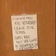 A student at Creighton University is sharing a note he received on his dorm room door. The note read: “F**king fag. Kill yourself. Leave our school. Gays are not welcome […]