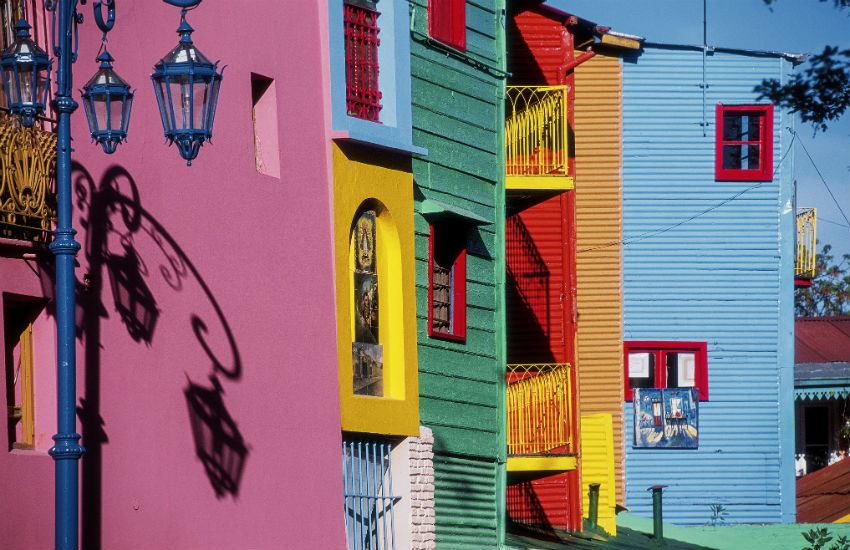 The Caminito district of La Boca - famed for its colorful houses
