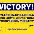 Today, HRC, along with FreeState Justice, a legal advocacy organization that seeks to improve the lives of LGBTQ Marylanders, and WISE claimed victory as Maryland Governor Larry Hogan signed into […]