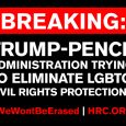 HRC responded to an explosive New York Times report that the Trump-Pence Administration intends to redefine “sex” to intentionally exclude LGBTQ people and their families from non-discrimination protections. According to […]