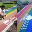 A rainbow pride installation has been vandalized with Christian graffiti. The Pride Walk in Adelaide, Australia, is a rainbow that features key dates in the LGBTQ movement. It was installed […]