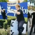 A video of a woman taking down the “PEDO World” sign that far-right activists put up at Disney World is going viral. The video was shot outside Disney World Resort […]